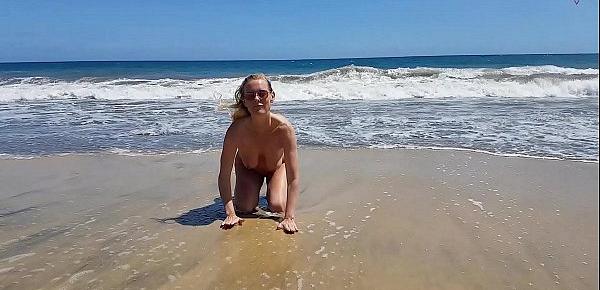  The beach whore for everyone on Gran Canaria UNCUT